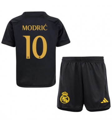 Real Madrid Luka Modric #10 Koszulka Trzecich Dziecięca 2023-24 Krótki Rękaw (+ Krótkie spodenki)